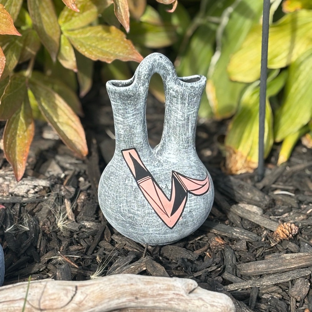 Navajo-inspired Sundance wedding vase form — a double-spouted vessel